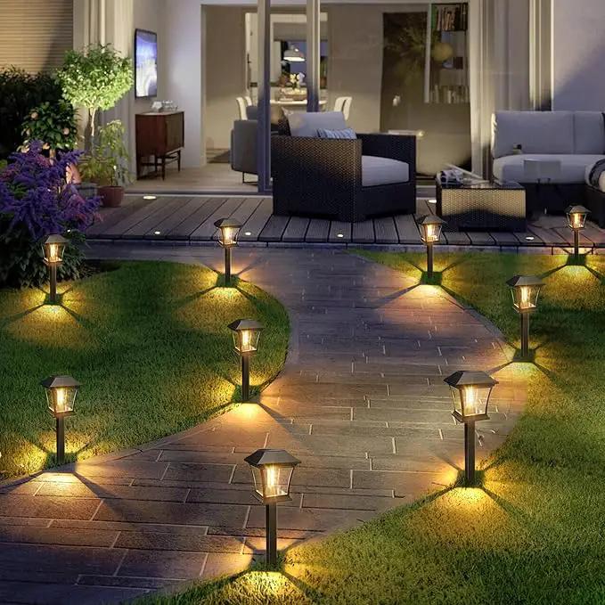 ODEETRONIC Solar Pathway Lights - 6 Pack Solar Garden Lights with Tungsten Filament Bulb, Solar Landscape Lights Outdoor Walkway Lights Waterproof for Lawn Yard Patio Fence Driveway Decor, Warm White by GreenHaven Gardens