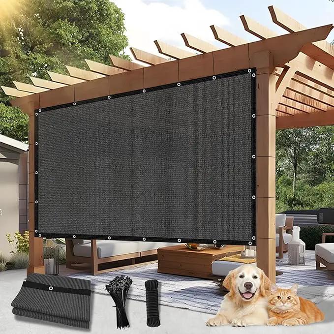 Outdoor 90% Sun Shade Cloth with Grommets, 5 X 11 FT Pergola Shade Cover for Garden Patio Carport Kennel Swimming Pool, Dark Grey (We Make Custom Size) by GreenHaven Gardens