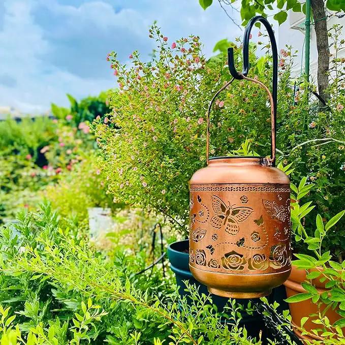 Butterfly Solar Lanterns Outdoor Waterproof Hanging Solar Lights Butterfly Gifts for Women Men Metal Decorative LED Butterflies Lanterns for Yard, Patio, Lawn, Tabletop, Landscape Pathway Garden Decor by GreenHaven Gardens