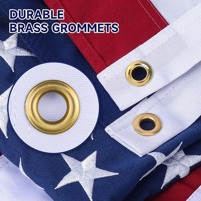 American Flag 4x6 Ft ，Upgraded Thickened - Spun Polyester Series Fade-Resistant Ultra Durable Tear-Resistant Heavy Duty Flags Heavy Duty, Embroidered Stars, Sewn Stripes, Brass Grommets by GreenHaven Gardens