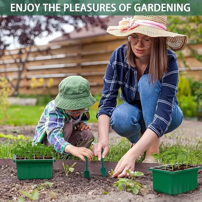 Self-Watering Seed Starter Tray - Kit with Grow Light and Humidity Dome, 6-Pack 72-Cell Plant Seedling Tray,Reusable Plastic Germination Trays for Indoor Gardening Seeds Growing Starting by GreenHaven Gardens