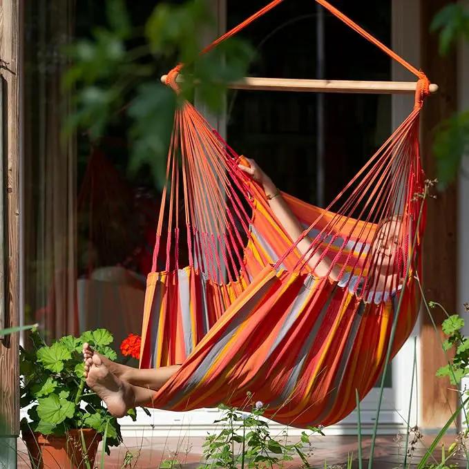 LA SIESTA® - Medium Basic Domingo Hammock Swing Chair - Weather & Tear Resistant Hanging Hammock Chair - Indoor Outdoor Hammock Chair Swing - Patio Porch Bedroom Hanging Chair - Max 250 Lbs, Toucan by GreenHaven Gardens