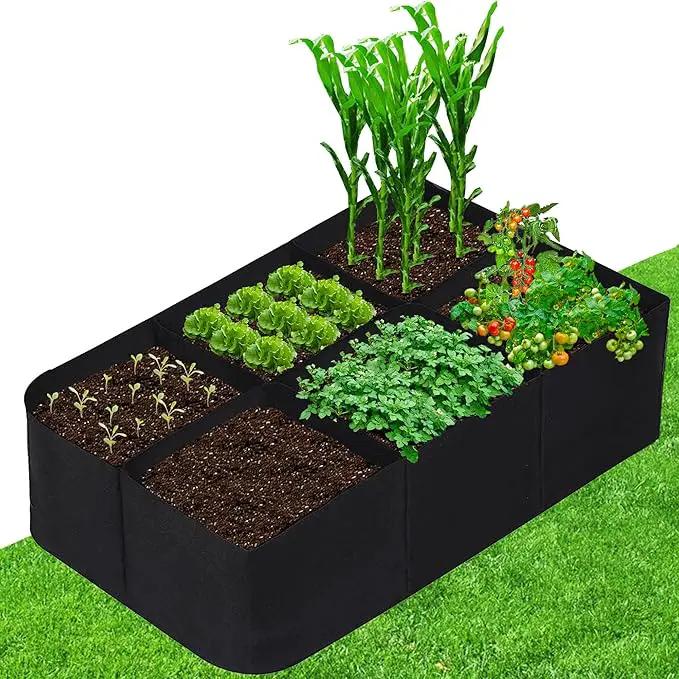 CJGQ Fabric Raised Garden Bed 4x2x1ft Garden Grow Bed Bags for Growing Herbs, Flowers and Vegetables 55 Gallon by GreenHaven Gardens