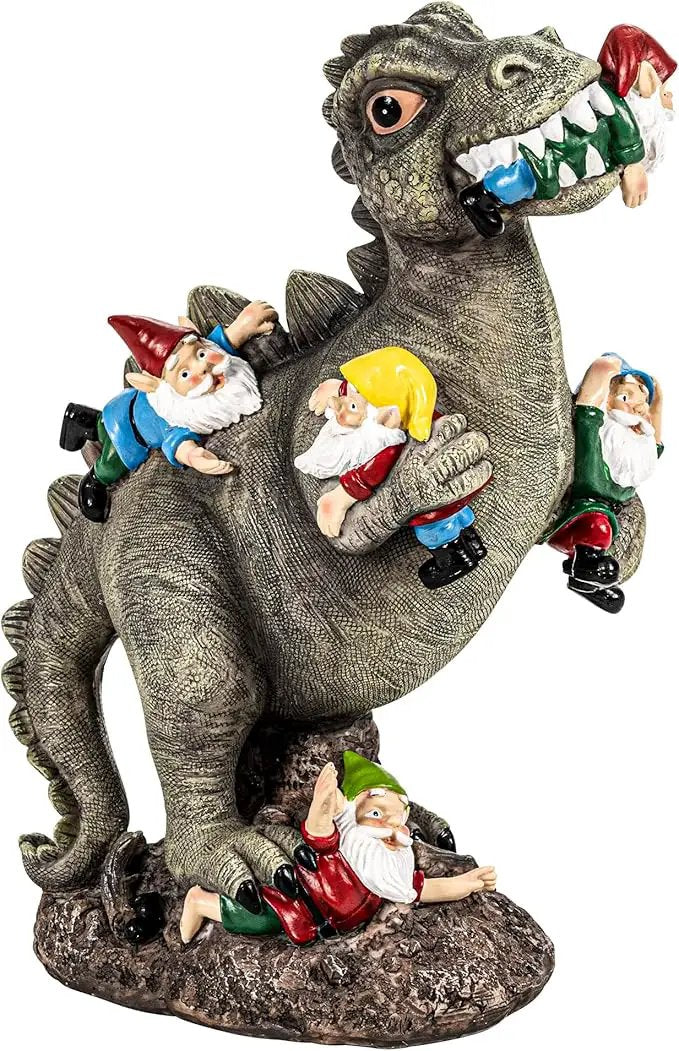 Dinosaur Gnomes Garden Statues Garden Decor Yard Decorations Outdoor, Patio, Yard, Lawn Ornaments Unique Housewarming Gifts for Women, Mom for Mothers Day by GreenHaven Gardens