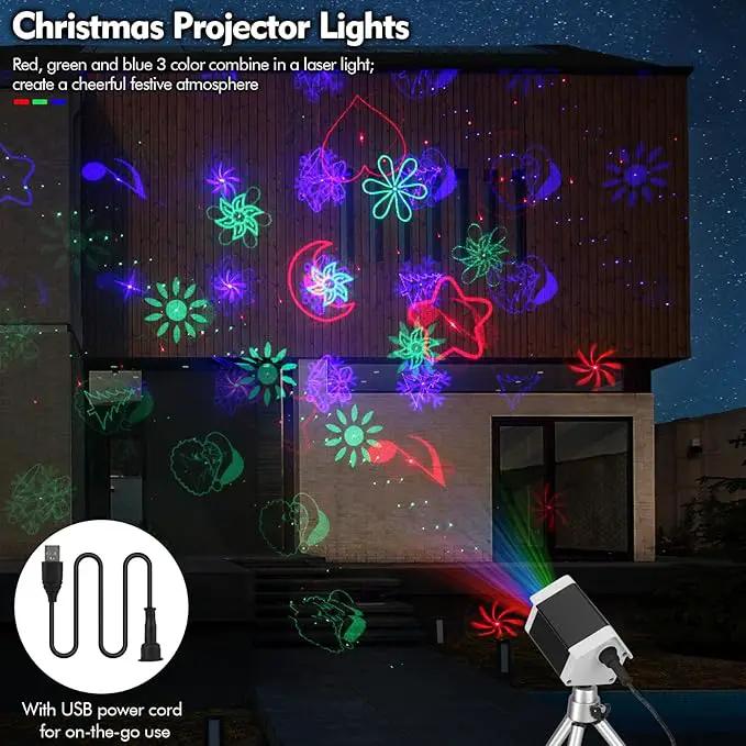 Christmas Laser Projector Lights, Outdoor Laser Projection 30 Patterns, Landscape Projector Spotlights for Indoor, Outdoor, Home, Garden by GreenHaven Gardens