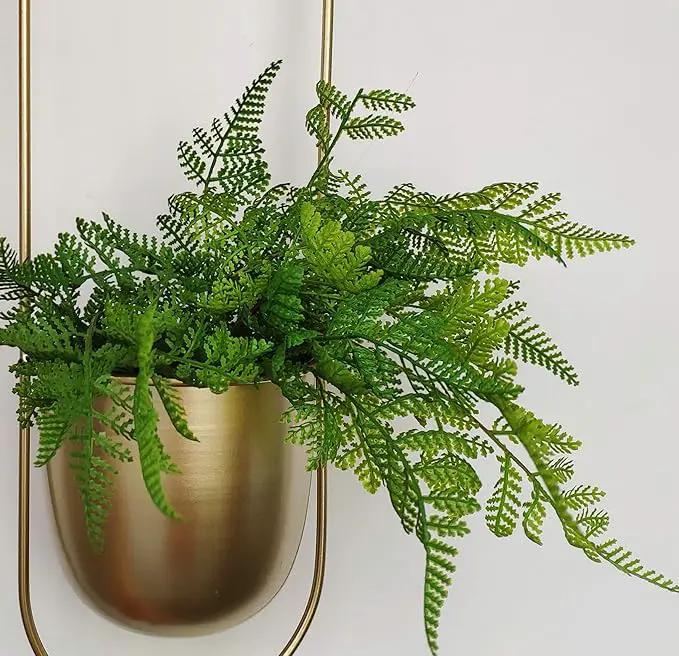 Boho Gold Metal Plant Hanger,Metal Wall and Ceiling Hanging Planter, Modern Planter, Mid Century Flower Pot Plant Holder, Minimalist Planter for Indoor Outdoor Home Decor by GreenHaven Gardens