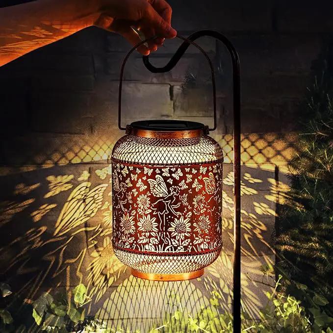 Hummingbird Solar Lantern Outdoor Waterproof Garden Decor, Christmas Gifts for Women, Mom, Metal Hanging Sunflower Solar Lights Outdoor Decoration for Yard, Patio, Tabletop, Pathway by GreenHaven Gardens
