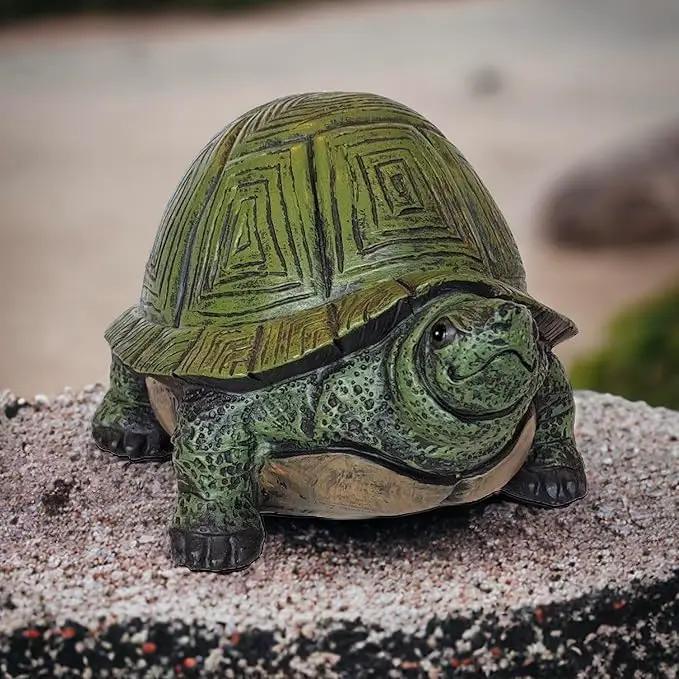 Stocky Turtle Garden and Patio Decor and Key Hider - Holds 2 Hidden Keys Outside, Secret Hidden Door Underneath by GreenHaven Gardens