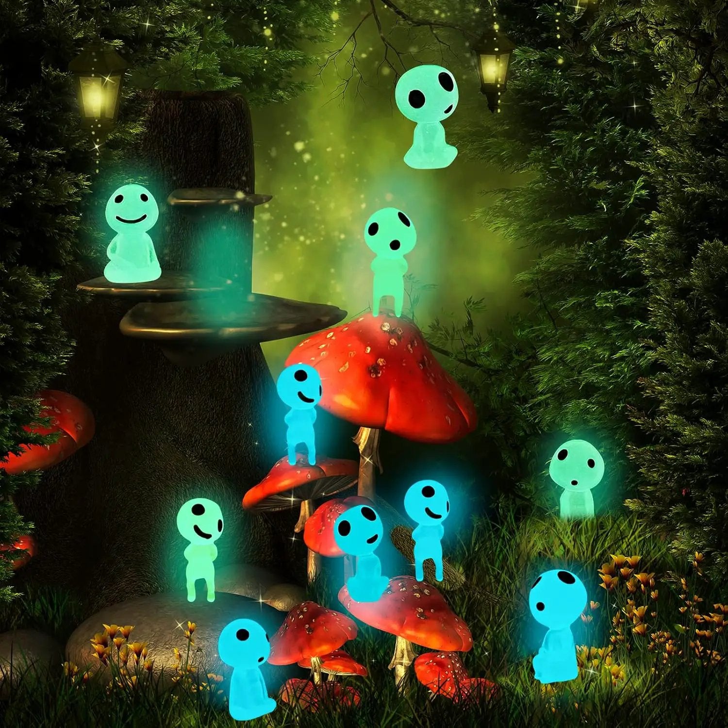 CCINEE 20Pcs Glow in Dark Tree Elves Fairy Luminous Ghost Micro Landscape Accessories Miniature Tree Elves Decoration for Garden Landscape Aquarium Dollhouse Potted Plants Decoration by GreenHaven Gardens