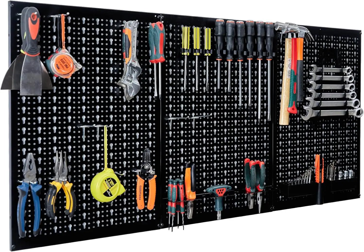 Ultrawall Peg Board Wall Organizer 4 ft. Metal Pegboard Garage Wall Pegboard Tool Storage Kit with Accessories for Garage, 45pcs by GreenHaven Gardens