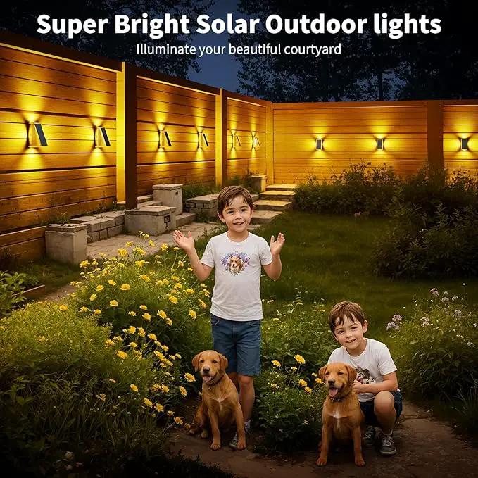 KINKAI Solar Fence Lights - 10 Pack Outdoor Fence Lights Solar Step Light Waterproof with 11 Lighting Modes Outdoor Solar Lights Decor for Wall Stairs Step Garden Backyard Walkway Patio(Warm Light) by GreenHaven Gardens
