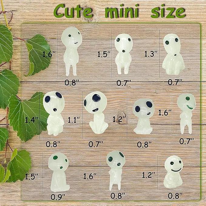 20Pcs Glow in The Dark Tree Elves, Fairy Garden Accessories, Mini Luminous Ghost Gnomes, Miniature Landscape Decorations, Lawn Yard Patio Plant Decor, Terrarium Kit, Gift by GreenHaven Gardens