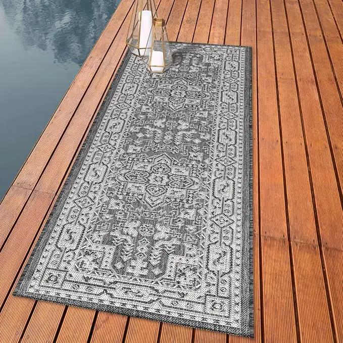 Keen Home Design Terrace Outdoor Runner Rug - 2x10 Washable Indoor/Outdoor Rug for Patio, Kitchen, Balcony, Beach, Garden, Deck and Porch, Size: 2'2"x9'11" by GreenHaven Gardens