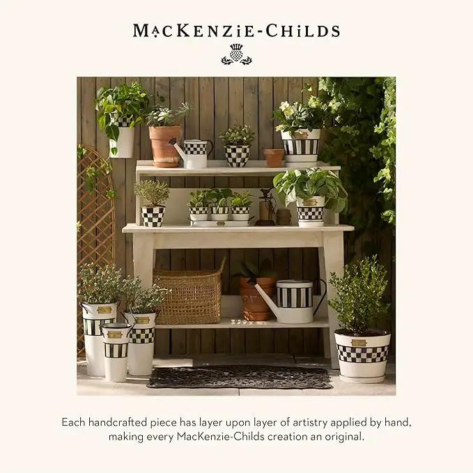 MACKENZIE-CHILDS Galvanized Flower Buckets, Decorative Metal Buckets, Spectator, Set of 3 by GreenHaven Gardens