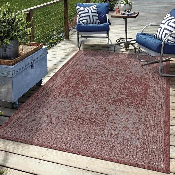 Keen Home Design Terrace Outdoor Throw Rug - 3x5 Washable Indoor/Outdoor Rug for Patio, Kitchen, Balcony, Beach, Garden, Deck and Porch, Size: 3'x5' by GreenHaven Gardens