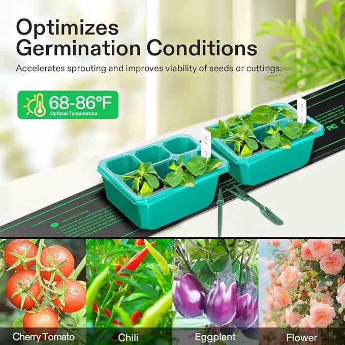 VIVOSUN 3" x 20" Seedling Heat Mat and Digital Thermostat Combo Set, UL & MET-Certified Heating Pad for Hydroponic, Kombucha Tea, Brewing, Fermentation & Plant Germination by GreenHaven Gardens