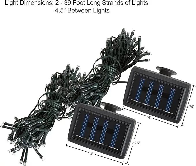Pure Garden 2-Pack Solar Powered LED String Lights by GreenHaven Gardens