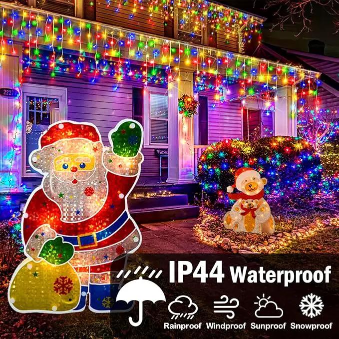 Hezbjiti 2Pack Total 800LED Icicle Lights 32.8FT Christmas Lights String Lights Outdoor Decoration 8 Modes 75 Drops Fairy Lights for Eaves Party Yard Garden Xmas Decor by GreenHaven Gardens