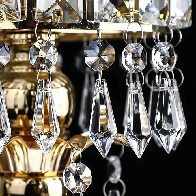 50pcs 38mm Chandelier Crystal Icicle Prisms Replacement Drops Lamp Candle Holders Curtain DIY Parts by GreenHaven Gardens