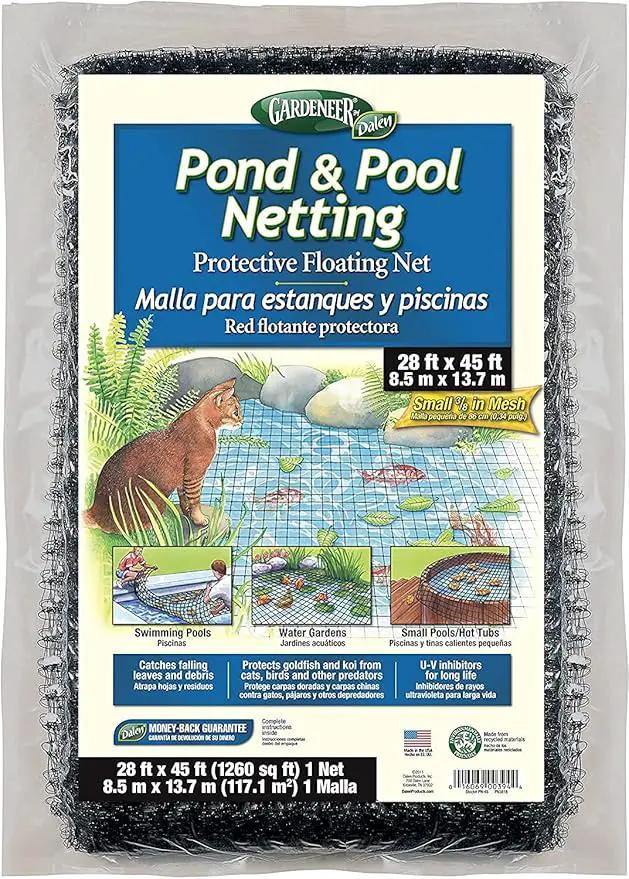 Dalen Pond & Pool Netting – Outdoor Water Garden Cover – Protective Mesh for Fish & Aquatic Life - 3/8" Mesh - (28' x 45') by GreenHaven Gardens