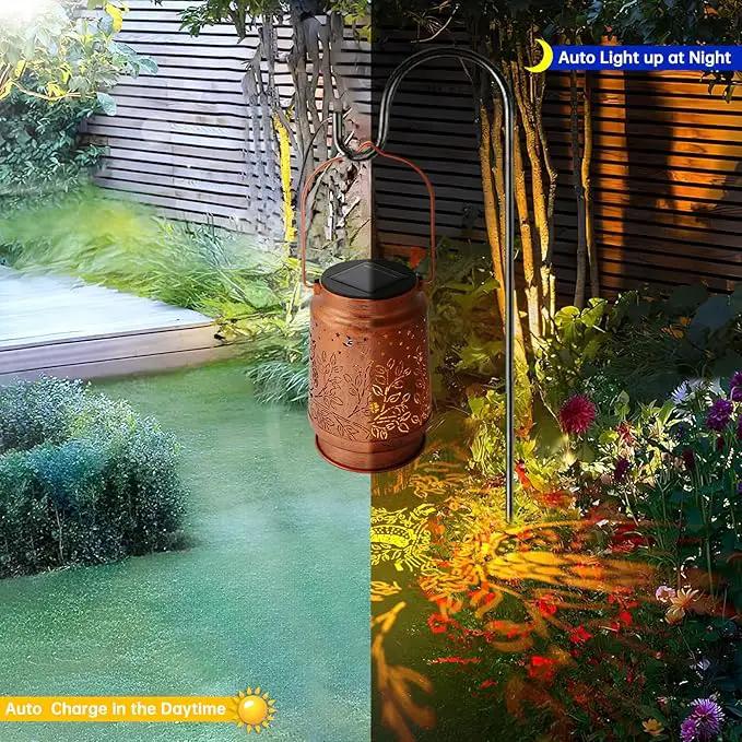 Solar Lanterns Outdoor Waterproof - Metal Hanging Solar Lights for Patio Yard Garden Decor, Christmas Birthday Gifts for Women Mom Men (2 Pack, Owl Shape) by GreenHaven Gardens