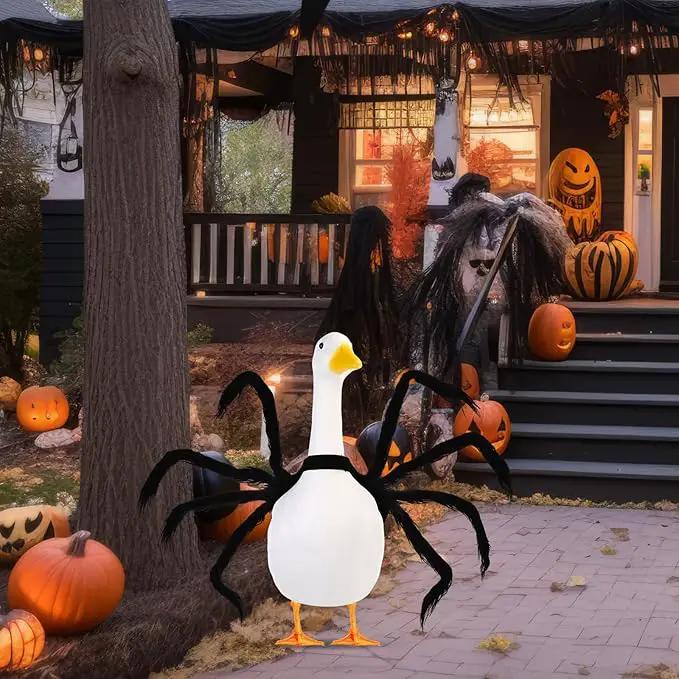 Halloween Goose Outfit Lawn Porch Goose Outfit Spider Bat Costume Plastic Goose Clothing for 23" Goose Halloween Outdoor Patio Yard Lawn Art Decoration (Spider) by GreenHaven Gardens