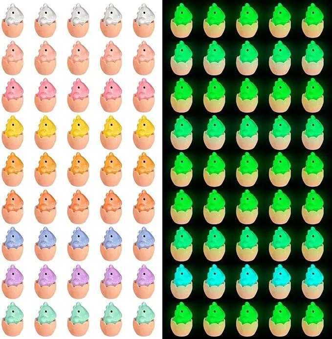 Libima 50 Pcs Mini Resin Luminous Dinosaur Figures Glow in The Dark Dinosaur Miniatures Resin Tiny Animal Figurines for Fairy Landscape Garden Aquarium Dollhouse Decor(Dinosaur) by GreenHaven Gardens