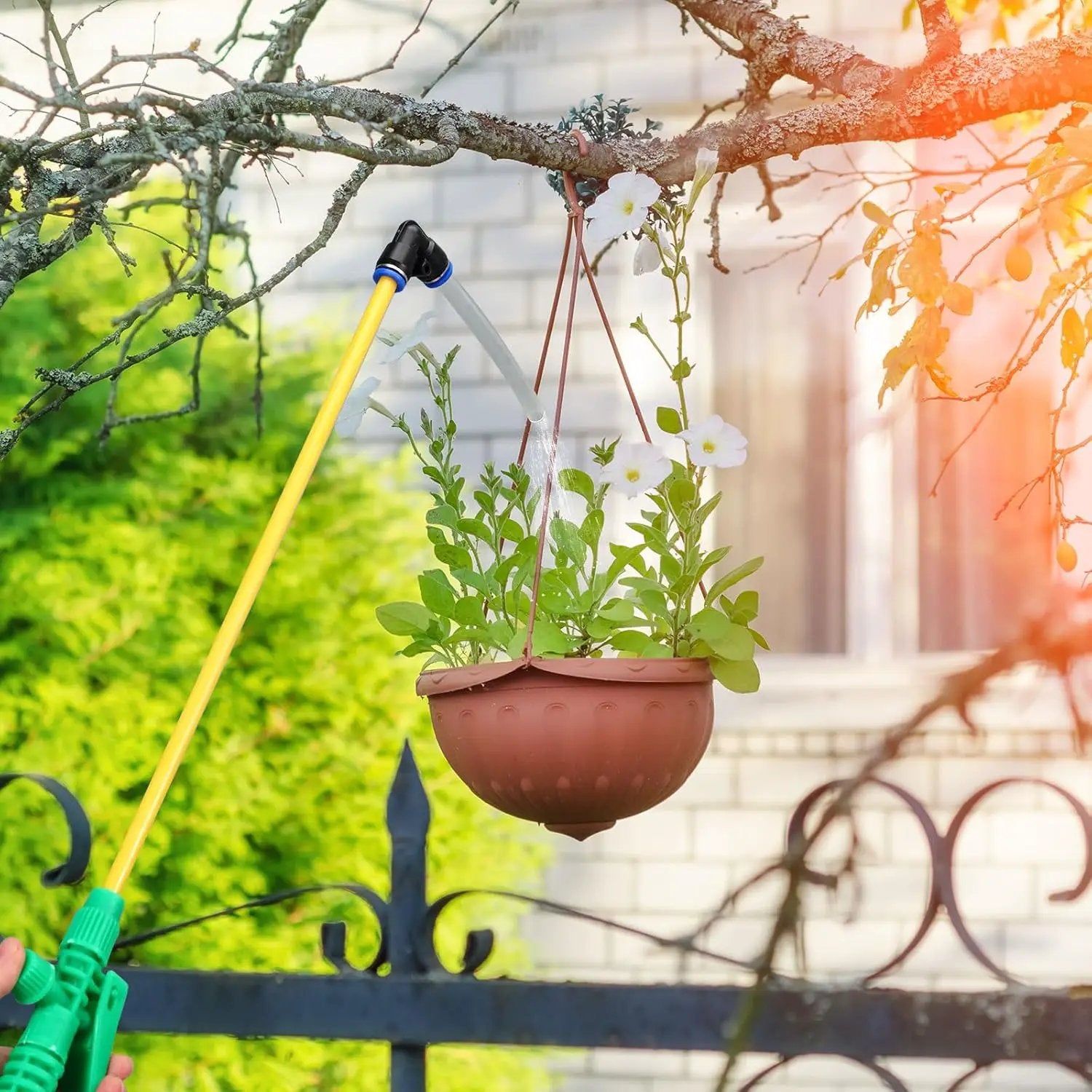 Honeydak 1. 3 Gallon 5l Watering Can Device for Watering Hanging Plant Basket Hard to Reach High Plant Waterer Sprayer Pump Pressured Sprayer for Indoor or Garden by GreenHaven Gardens