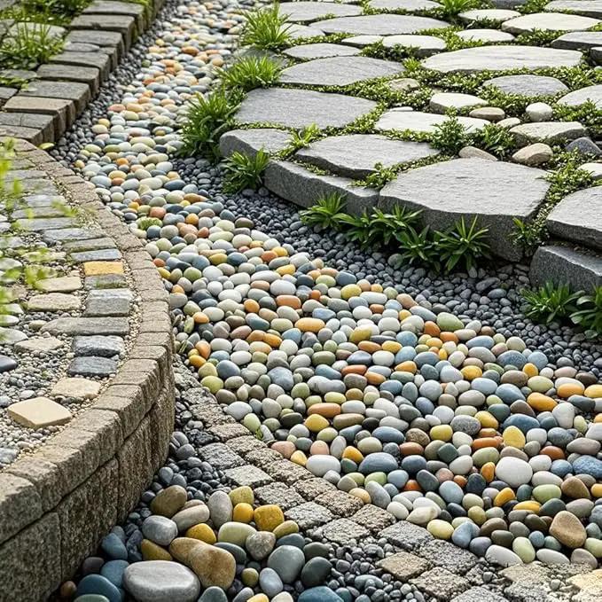 River Rocks 20 Lbs,0.4-1.2 Inch Pebbles for Indoor Plants, High Polished Stones for Garden Landscaping, Smooth Gravel Filler for Outdoor Plants, Succulents, Fish Tank and Vases by GreenHaven Gardens