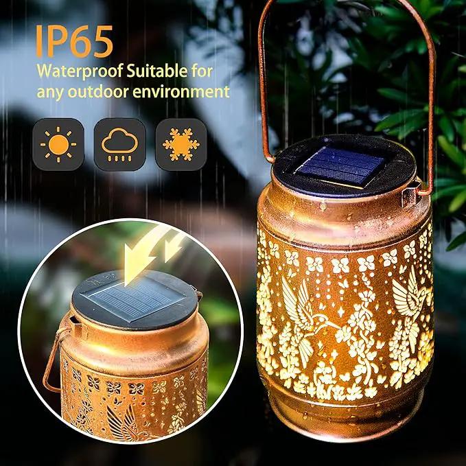 Outdoor Solar Waterproof Lantern Hummingbird Element Chandelier for Women mom Grandma Birthday Gift Memorial Gift Suitable for Balcony, Porch, Courtyard, Garden Decoration (Hummingbird) by GreenHaven Gardens