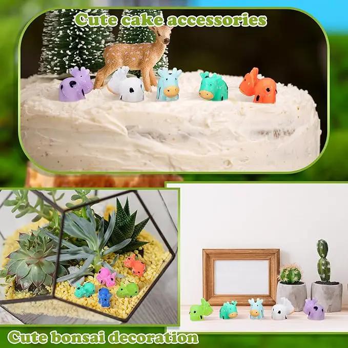 Liliful 200 Mini Resin Cows Bulk Small Plastic Cows Figurines Cute Miniature Cows Animals Figurines Ornament for Moss Landscape Decoration Dollhouse Garden DIY Crafts Accessories by GreenHaven Gardens