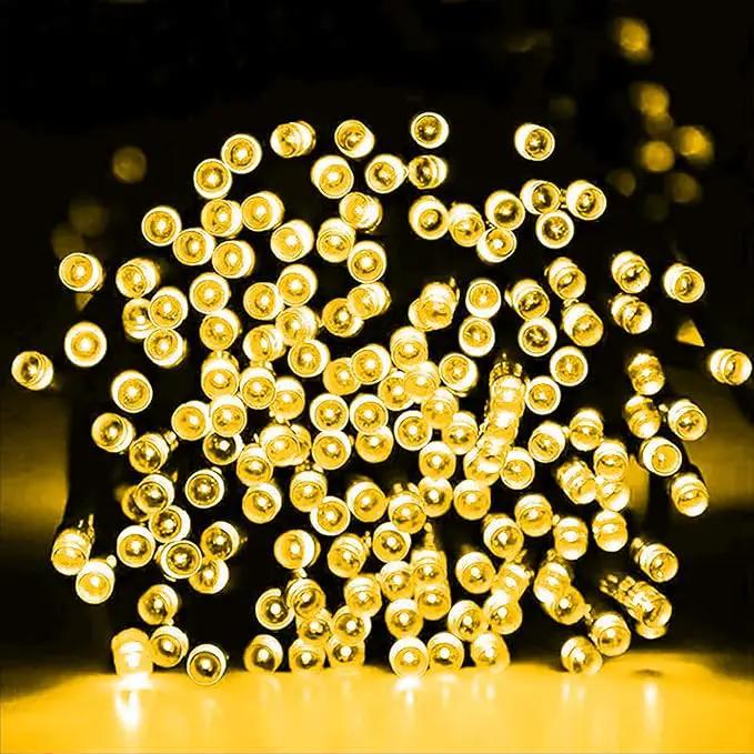 Dazzle Bright Christmas String Lights, Connectable Waterproof String Lights Green Wire with 8 Modes, Christmas Decorations for Indoor Yard Garden (Warm White, 300 LED) by GreenHaven Gardens