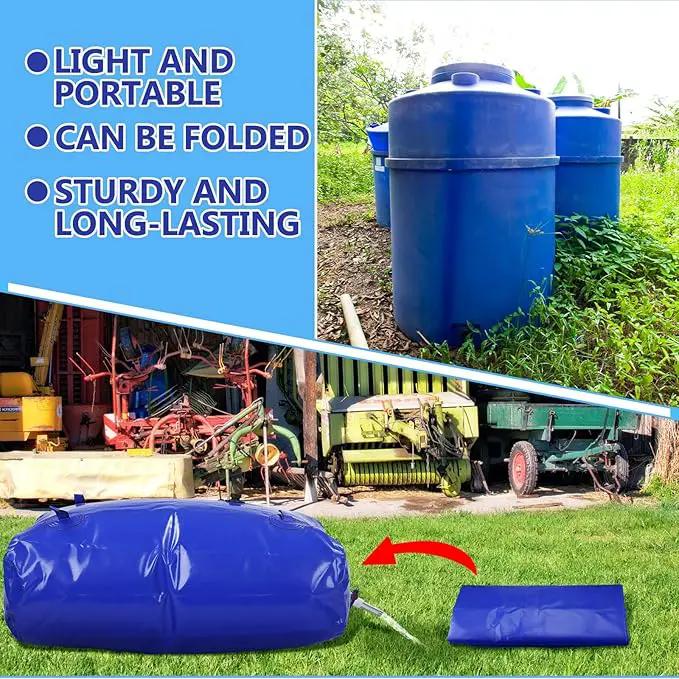 Kingdder Large Capacity Water Storage Bladder Emergency Water Bladder Tanks Foldable Storage Tank Portable Rainwater Bag for Drought Resistance Fire Protection Agricultural Irrigation(1000L) by GreenHaven Gardens