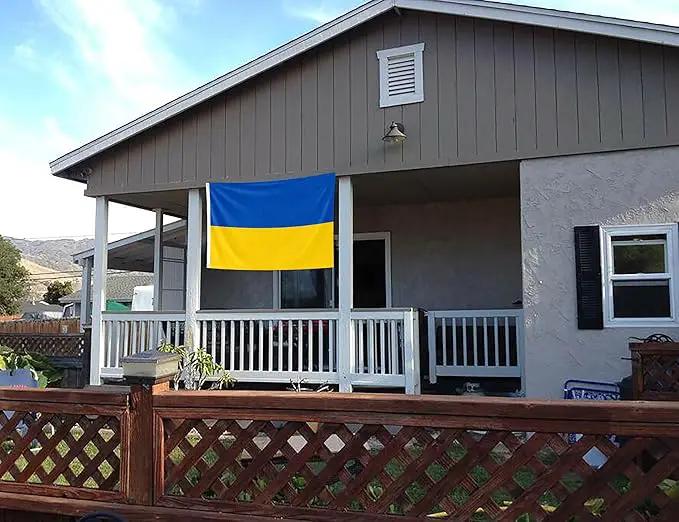 Ukraine Flag 4x6FT Ukrainian National Polyester Flag With 2 Grommets For Patriotic Ukrainian Themed Festival Events Party Decoration (Ukraine, 4x6FT) by GreenHaven Gardens