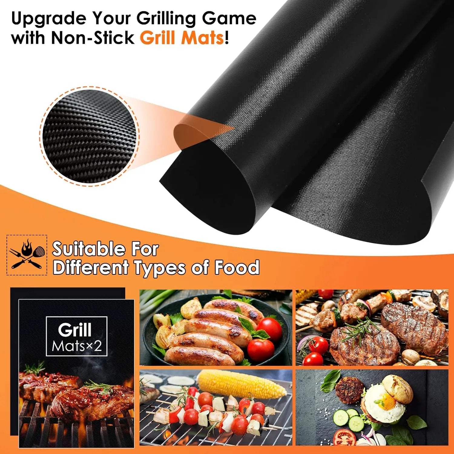 Yoehka BBQ Grilling Accessories Set, 34Pcs Heavy Duty Grill Tools for Outdoor Camping, Grilling Gifts for Men Dad, Stainless Steel Barbecue Utensils Kit with Mats and Glove in Carrying Bag, Brown by GreenHaven Gardens