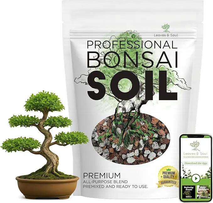 Large Bonsai Soil Premium All Purpose Blend | Pre-Mixed Ready to Use for Plant Support and Fast Drainage | Lava, Limestone Pearock, Calcined Clay and Pinebark | Extra Large 8.2 Quarts | Made in USA by GreenHaven Gardens