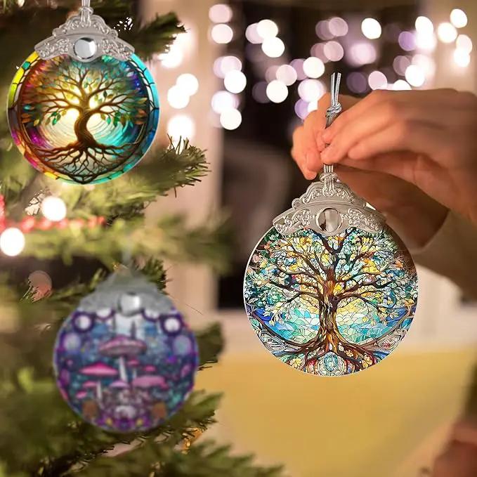 Tree of Life Stained Glass Suncatcher - Holidays & Christmas Tree Ornament, Decor & Gifts by GreenHaven Gardens