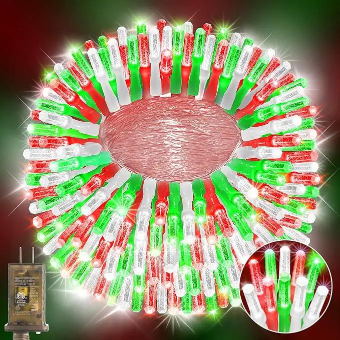 Heceltt 360 LED 118 FT Christmas Lights Outdoor, 8 Modes Christmas Lights Plug in, IP44 Waterproof Led Christmas Lights with Timer and Memory for Xmas Yard Garden Decorations (Red Green and White) by GreenHaven Gardens