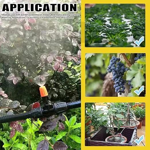 32Pcs Drip Irrigation Tubing Hole Punch & Fitting Insertion Tool with 1/2" 3/8” Drip Tube Closure Connectors End Cap Plugs for 5/8" 25/32" 1" Pipe Garden Greenhouse Agricultural Watering by GreenHaven Gardens