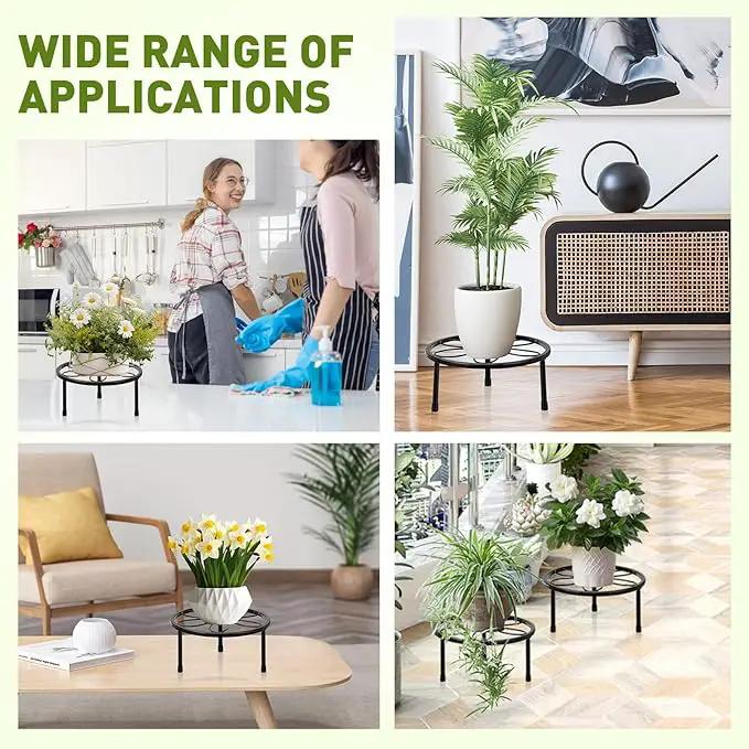 ESRICH Plant Stands, Metal Plant Stands Indoor, Plant Stand,Heavy Duty Plant Stands for Multiple Plant , Anti-Rust Iron Plant Pot Shelffor Planter, Potted Plant Holder for Garden Home ( 2 Pack 7.8in) by GreenHaven Gardens