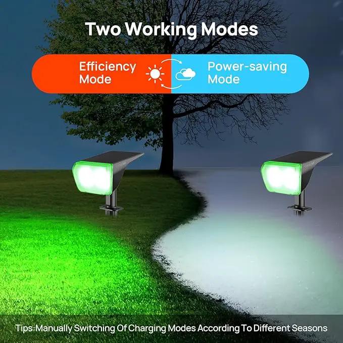 Consciot Solar Spot Lights Outdoor, 30 LEDs Waterproof Color Changing Solar Lights, 2 in 1 Adjustable Wall Lights, 10 Colors, D2D Modes Solar Landscape Spotlights for Garden Yard Walkway, 2 Pack by GreenHaven Gardens
