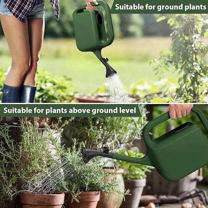 Outdoor Watering Can for Plants Indoor Watering Can for Houseplants 3/4 Gallon 3L (Green) by GreenHaven Gardens