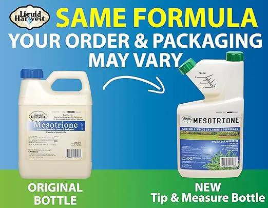 Liquid Harvest Mesotrione - 32oz - Mesotrione Concentrate (Compare to Tenacity) - Pre and Post-Emergent Weed Killer for Lawn and Turf Grasses by GreenHaven Gardens