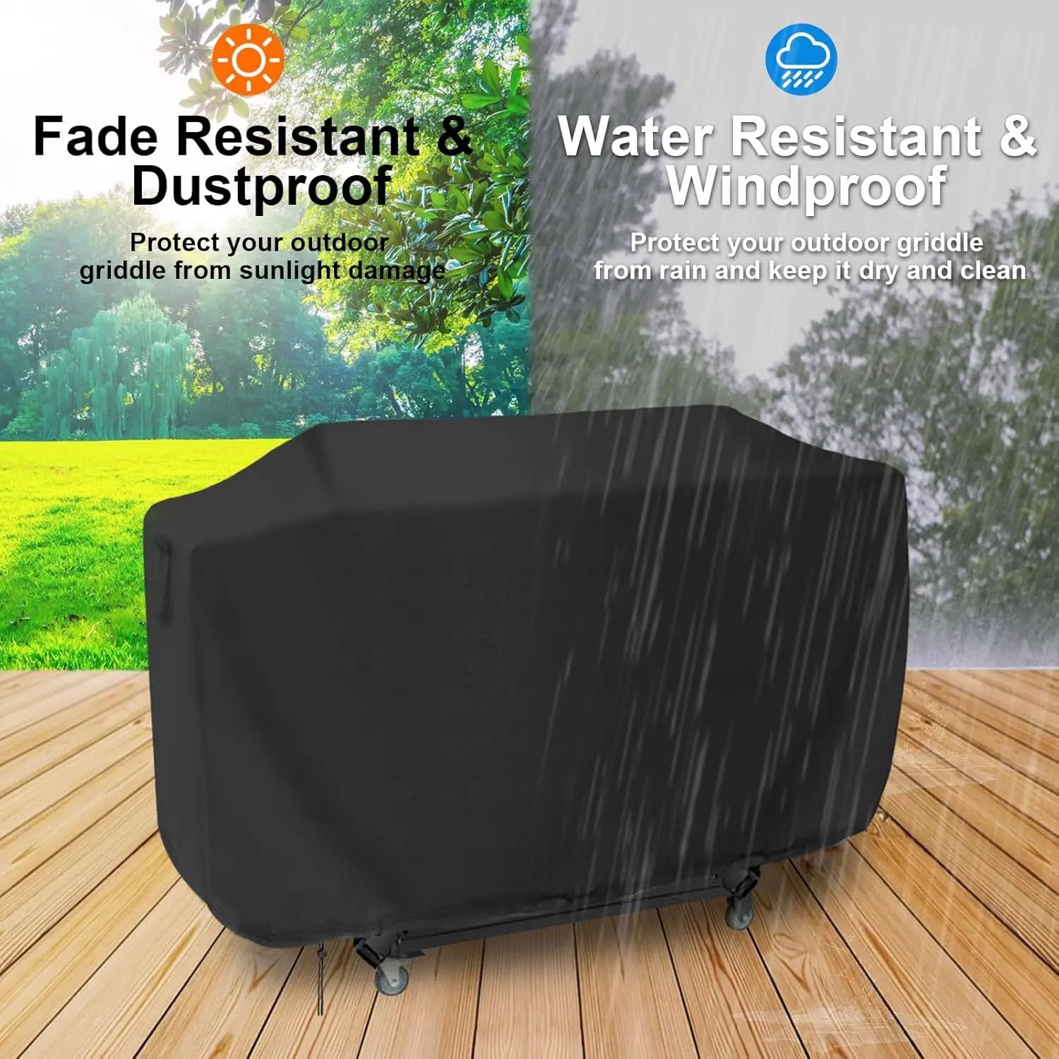 Grill Cover for Blackstone 36 inch ProSeries Grill, Waterproof Cover for 36'' Griddle Cooking Station with Hood/Propane Griddle/Gas Grill-Weather Resistant,69'' x 25'' x 35'' by GreenHaven Gardens