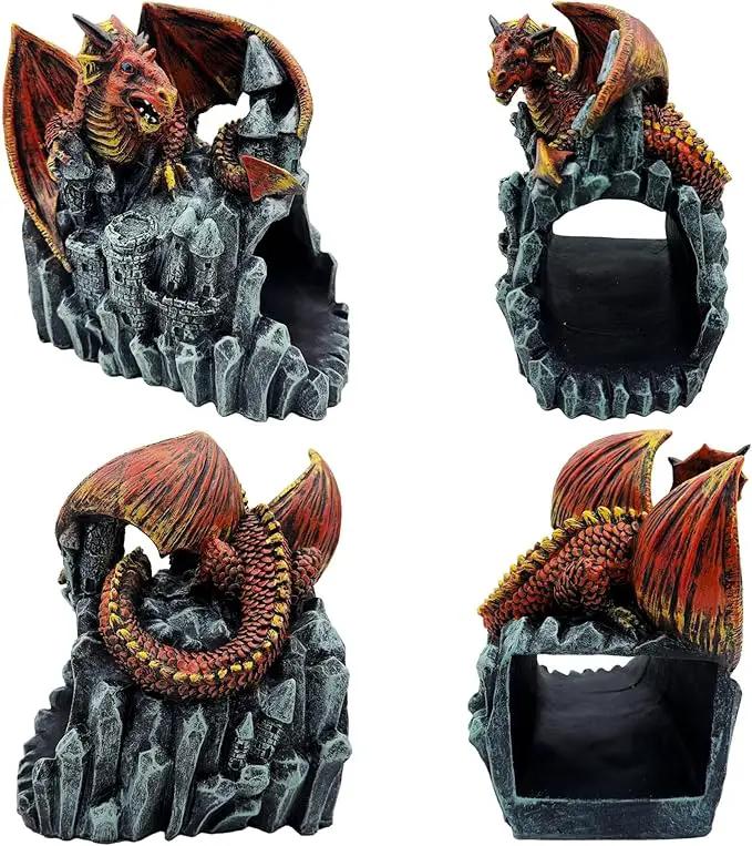 Dragon Statue Gutter Downspout Extender,Garden Outdoor Decor Sculpture,Gutter Diverter Rain, Splash Block,Eco-Friendly Resin, Decorative Gutter Extension Downspout, Ideal for 3"x4" Downspouts by GreenHaven Gardens