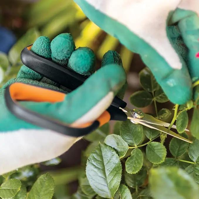 Fiskars Comfort Loop Micro-Tip Pruning Snips - 7" Garden Shears with Sheath and Extra Large SoftGrip Handle - Yard and Garden Tools - Orange/Black by GreenHaven Gardens