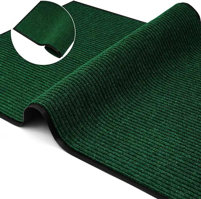 Profile Rubber Door Mat, 47x31inch, Heavy Duty, Entrance Doormat, Indoor and Outdoor, Waterproof, Easy Clean Shoe Scraper, Home Rug Welcome Mats for Entryway, Patio, Porch, Green by GreenHaven Gardens
