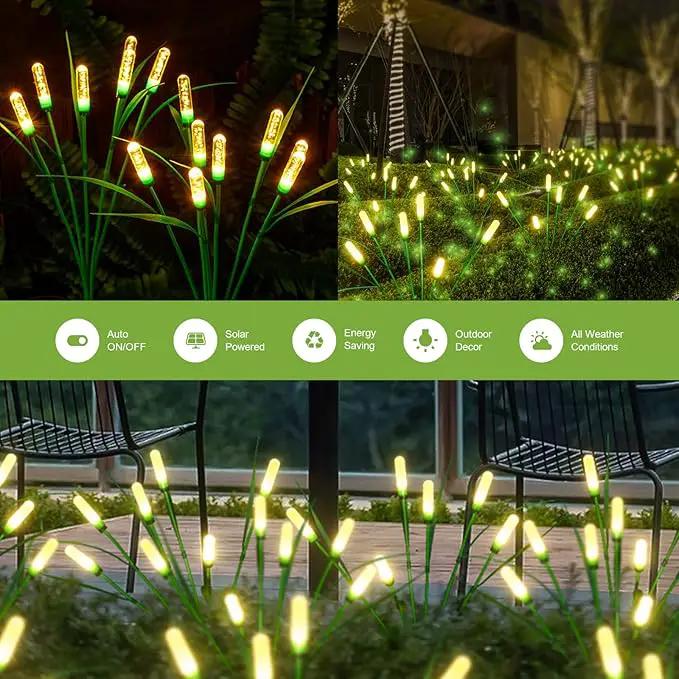 Solar Outdoor Garden Lights,Upgraded LED Solar Reed Swaying Lights for Garden Patio Yard Pathway Walkway Wedding Party Christmas Landscape Lighting (2 Pack) by GreenHaven Gardens