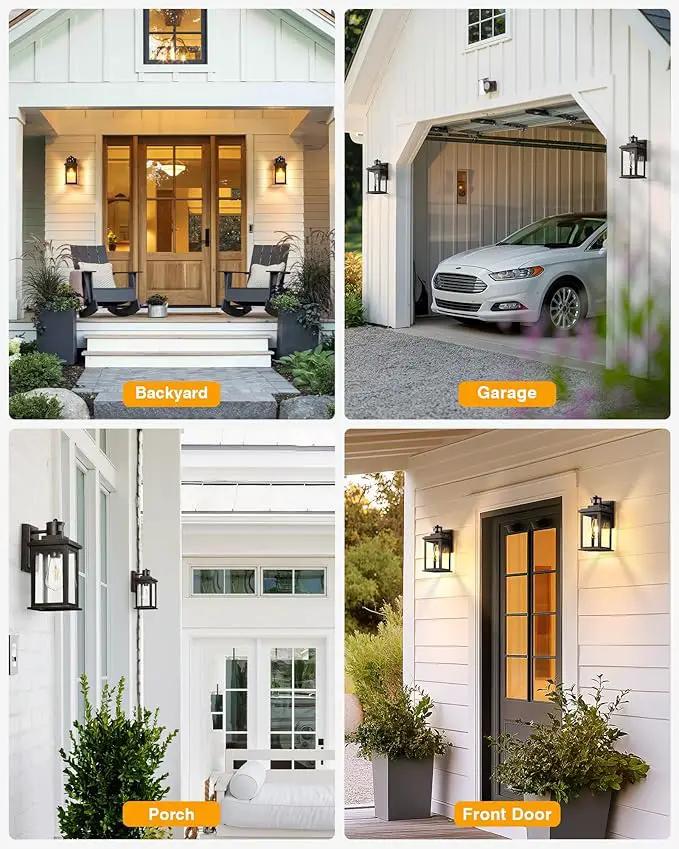 VIANIS Exterior Lights for House with Motion Sensor, Brown Dusk to Dawn Outside Lights for House, Oil Rubbed Bronze Exterior Lighting Fixtures for Garden, Garage, Doorway,Aluminum,Hardwired, Non-solar by GreenHaven Gardens