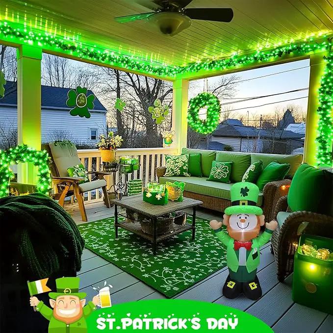JMEXSUSS 100 LED Green Lights for St Patrick’s Day, 2 Pack Green Solar Lights Outdoor for St Patrick’ Day Decoration Tree Garden Patio Yard by GreenHaven Gardens